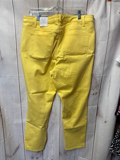 Talbots Women's Size 33 (15-16) Yellow Jeans Slim Ankle Jean