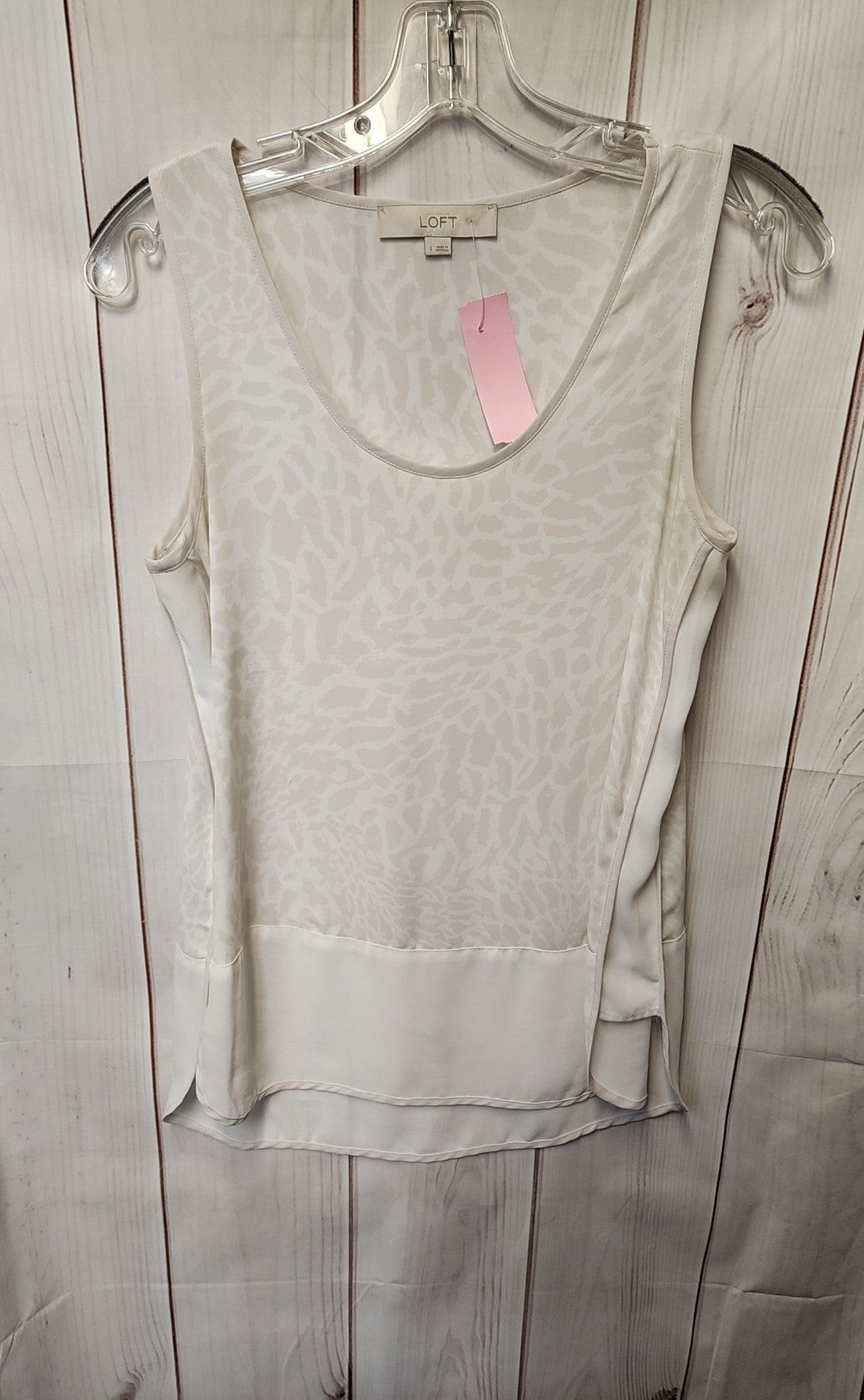 Loft Women's Size S White Sleeveless Top