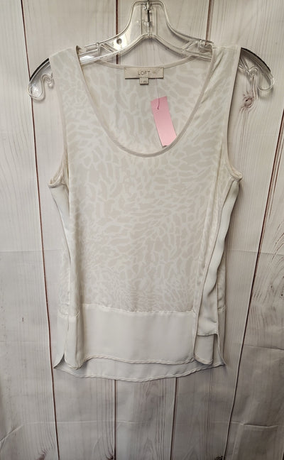 Loft Women's Size S White Sleeveless Top