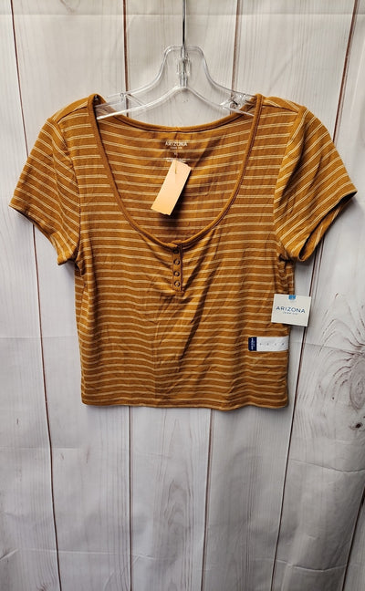 NWT Arizona Women's Size XL Orange Short Sleeve Top