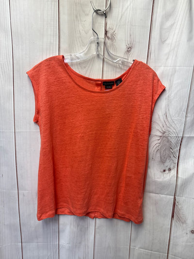 Tahari Women's Size S Red Linen Sleeveless Top