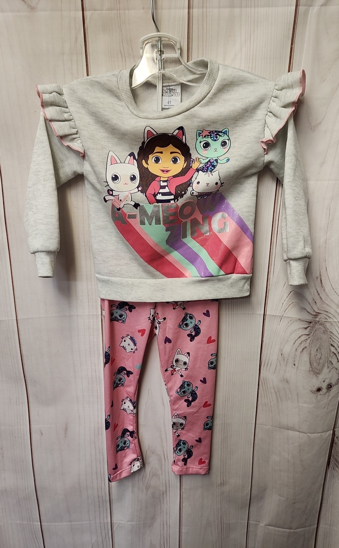 Gabby's Dollhouse Girl's Size 4 Gray Outfit