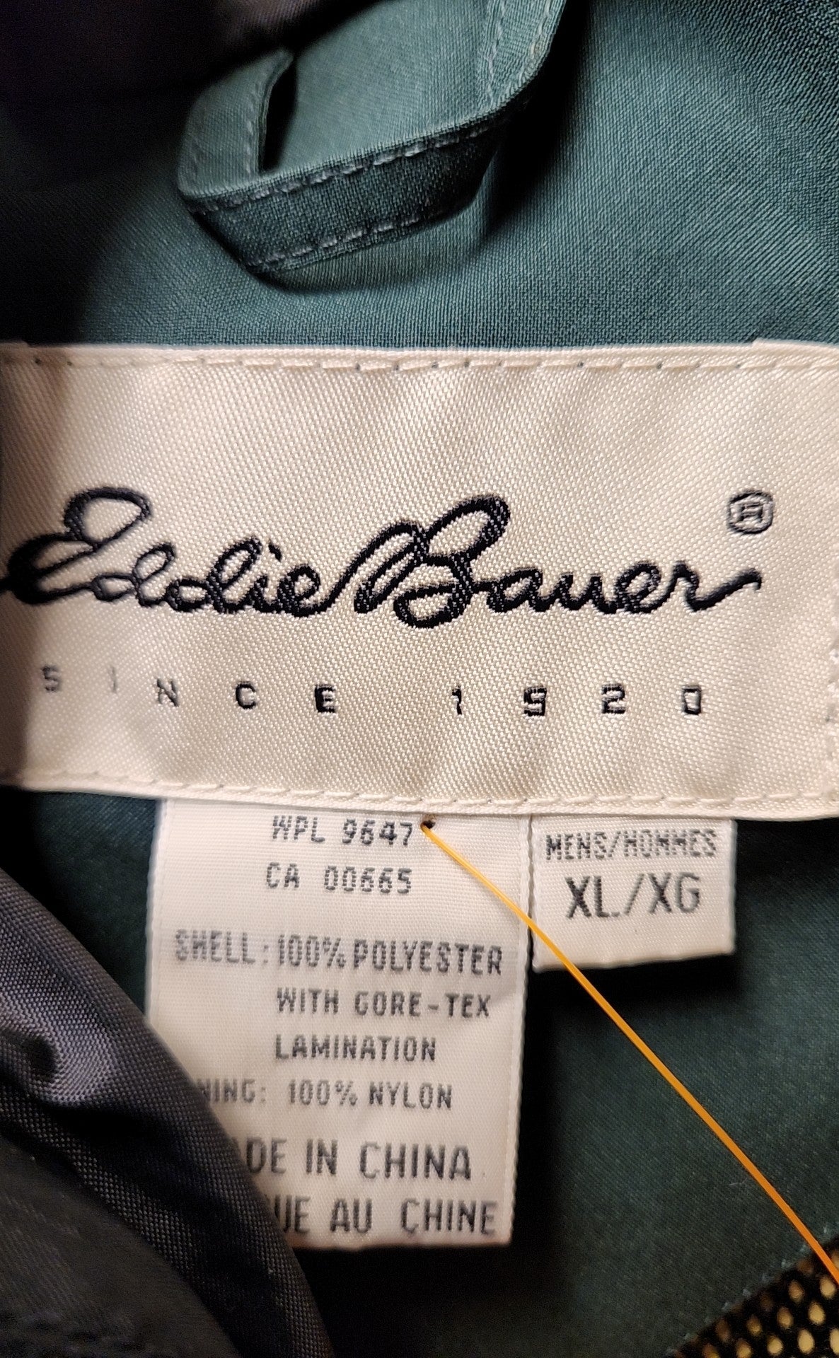 Eddie Bauer Men's Size XL Green Jacket