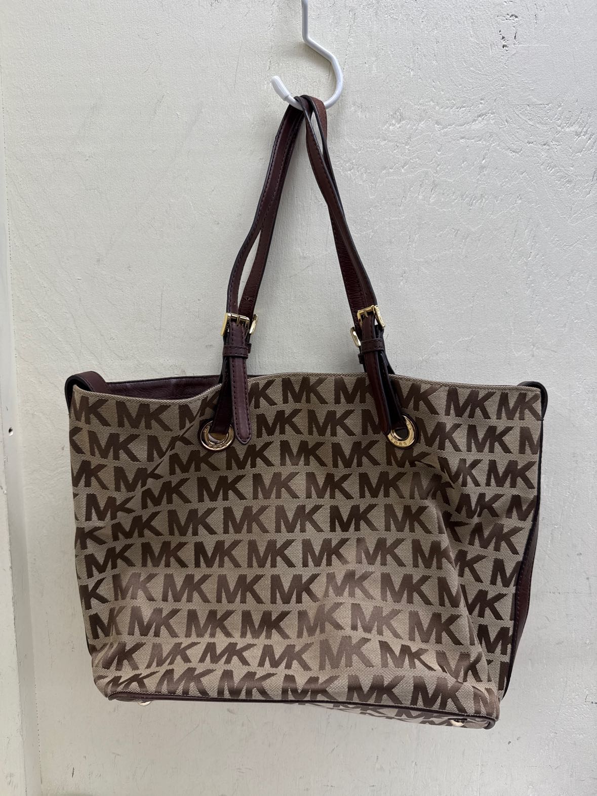 Michael Kors Signature Brown Canvas Purse Bag
