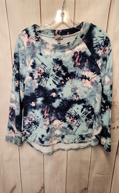 Talbots Women's Size M Blue Tie Dye Sweatshirt