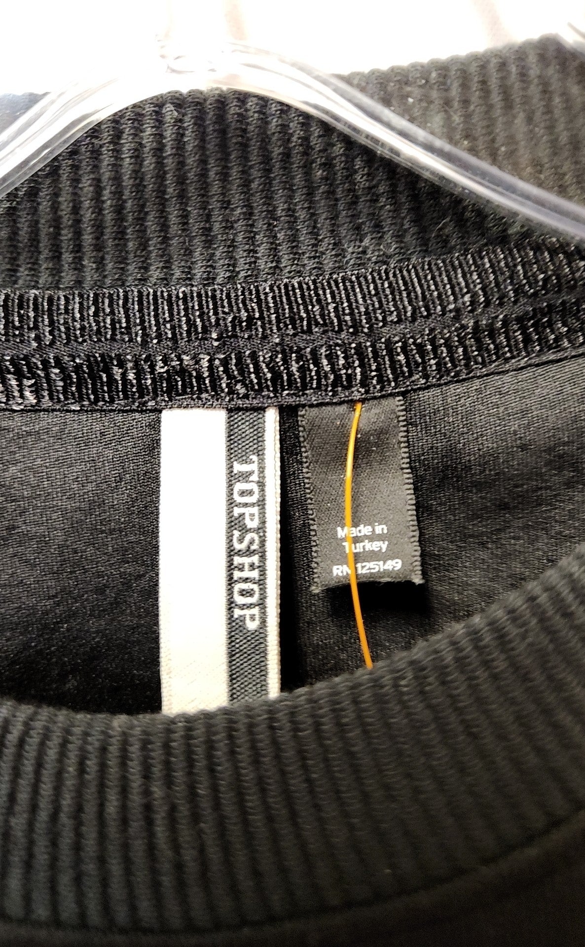 Topshop Women's Size 6 Black Sweatshirt