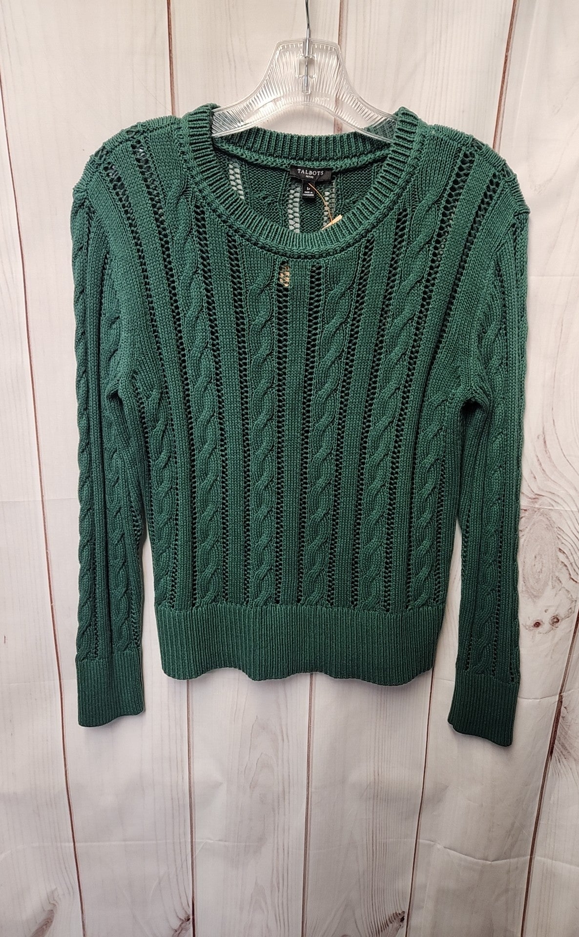 Talbots Women's Size S Petite Green Sweater
