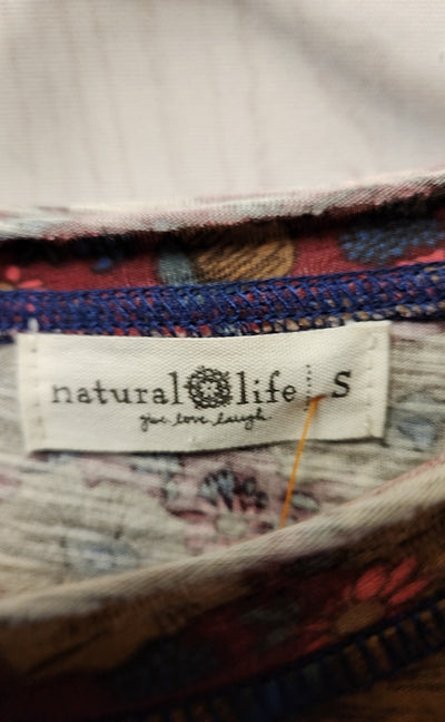 Naturalife Women's Size S Pink Floral Long Sleeve Top