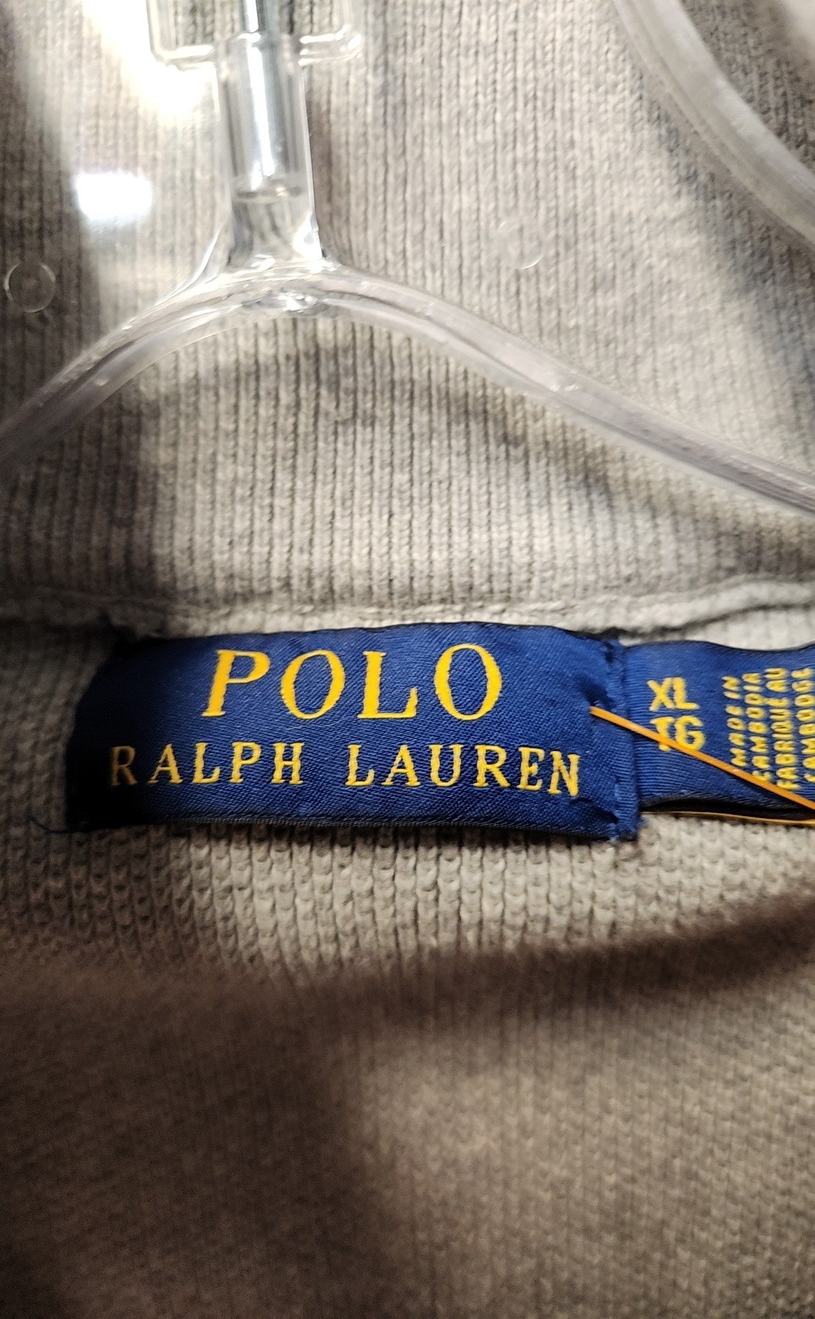 Polo by Ralph Lauren Men's Size XL Gray Half Zip Sweater