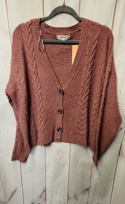 Pink Rose Women's Size M Pink Cardigan