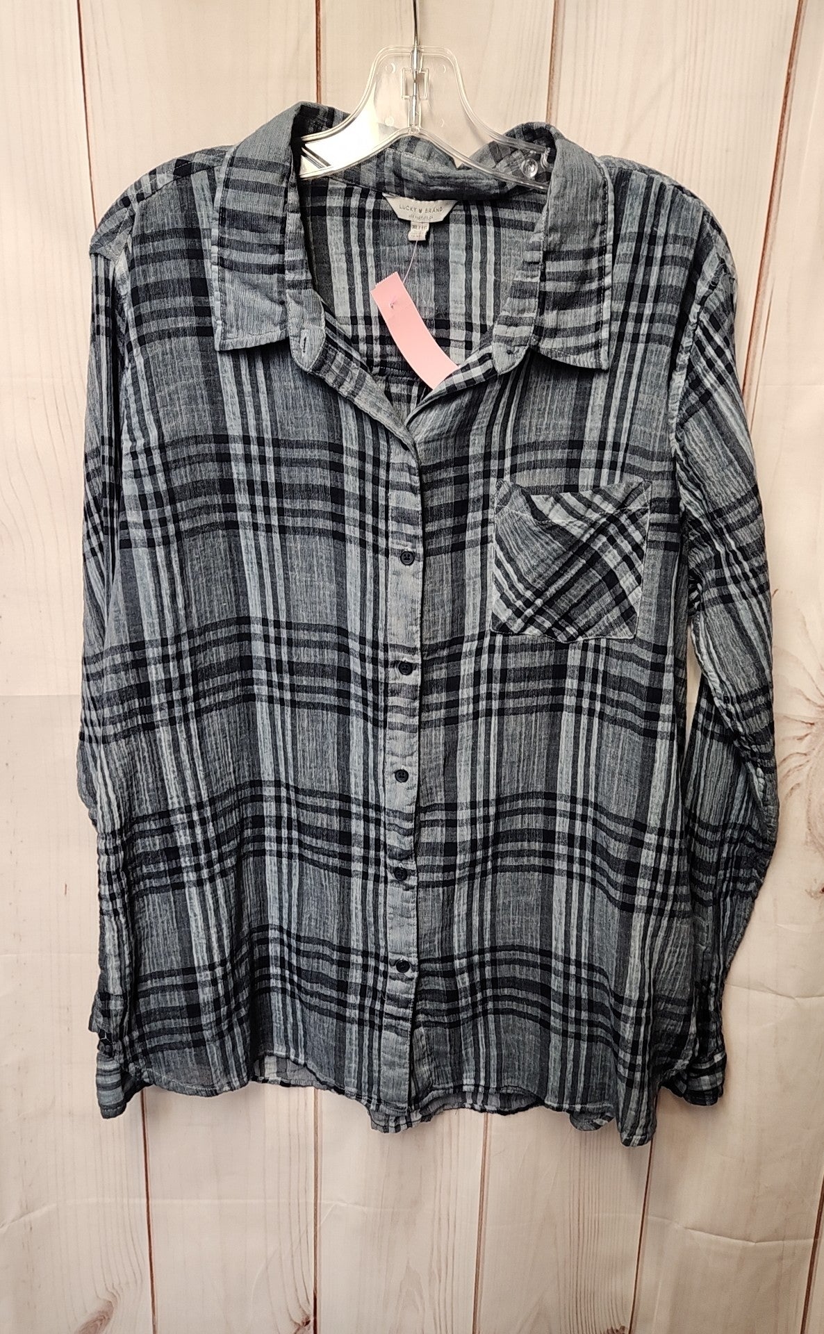 Lucky Brand Women's Size XL Blue Long Sleeve Top