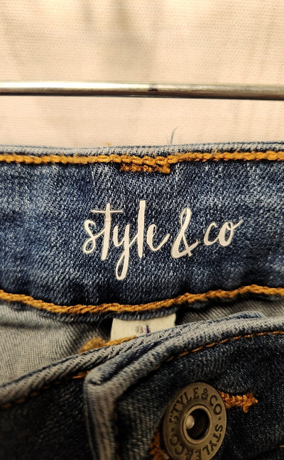 Style & Co Women's Size 29 (7-8) Blue Jeans Straight Leg