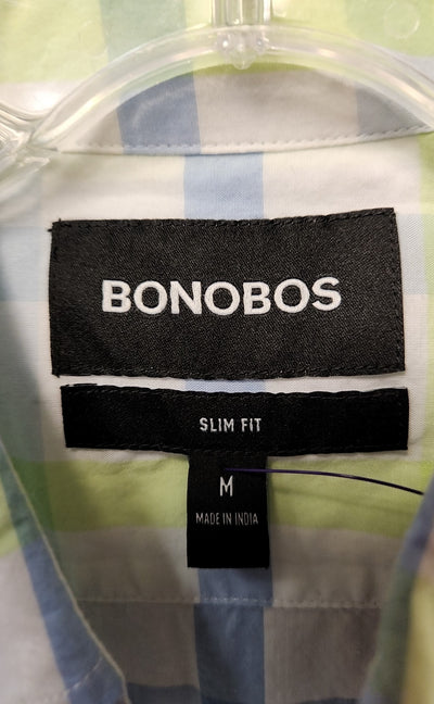 Bonobos Men's Size M White & Blue Shirt