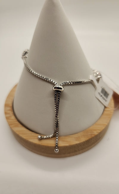 J Francis Silver .925 Sterling Silver CZ Swarovski Crystal Bracelet