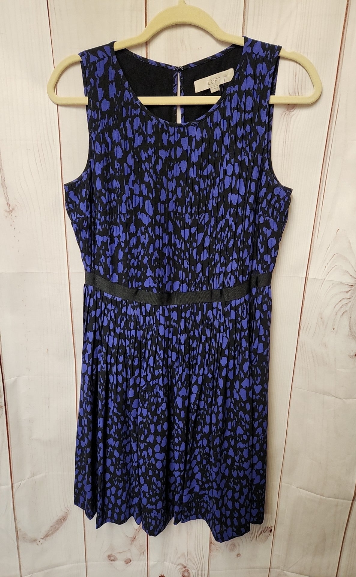 Loft Women's Size 6 Black & Blue Dress
