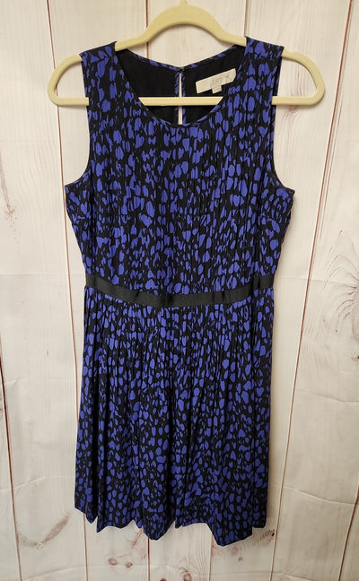 Loft Women's Size 6 Black & Blue Dress