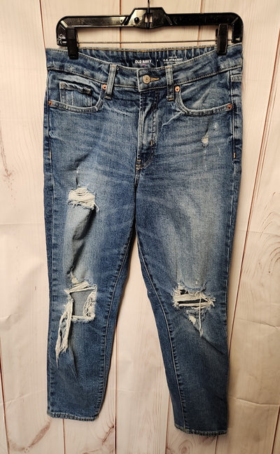 Old Navy Women's Size 27 (3-4) Blue Jeans High Rise O.G. Straight