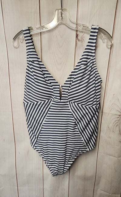NWT Time and Tru Women's Size XL White & Blue Swimsuit