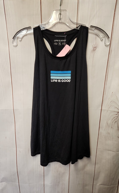 Life Is Good Women's Size XL Black Sleeveless Top