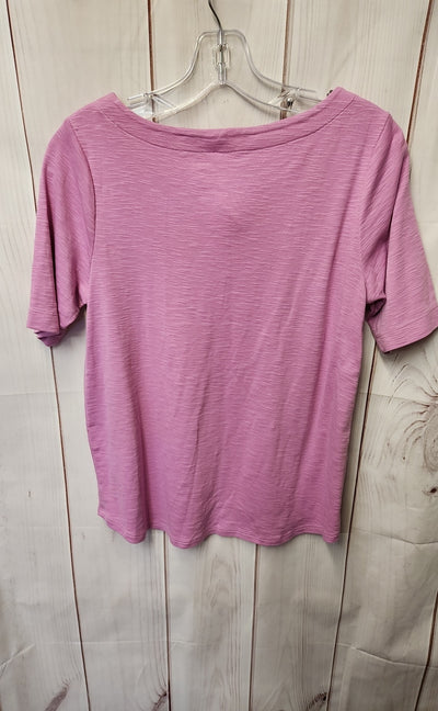 J Jill Women's Size S Petite Pink Short Sleeve Top
