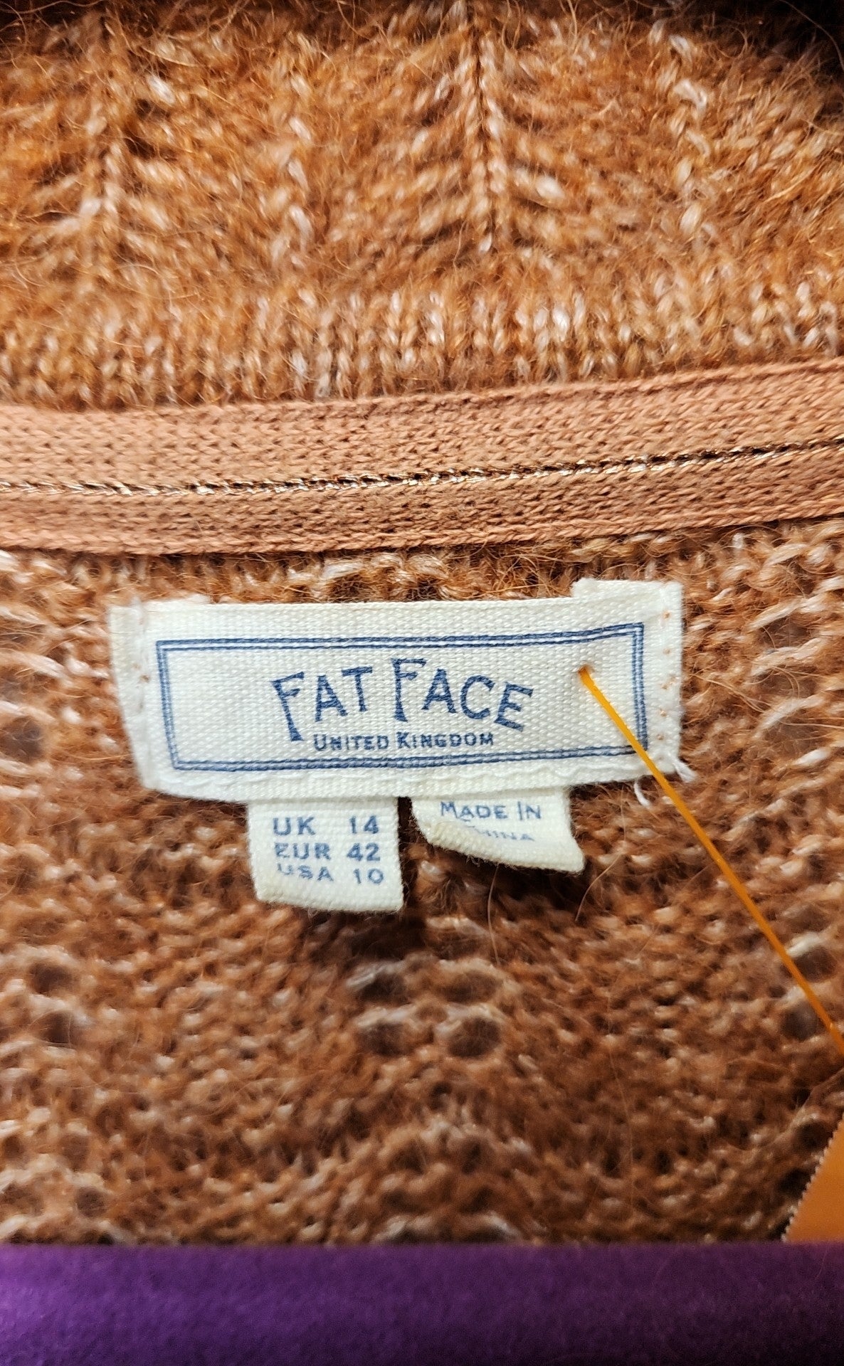 Fat Face Women's Size 10 Brown Sweater
