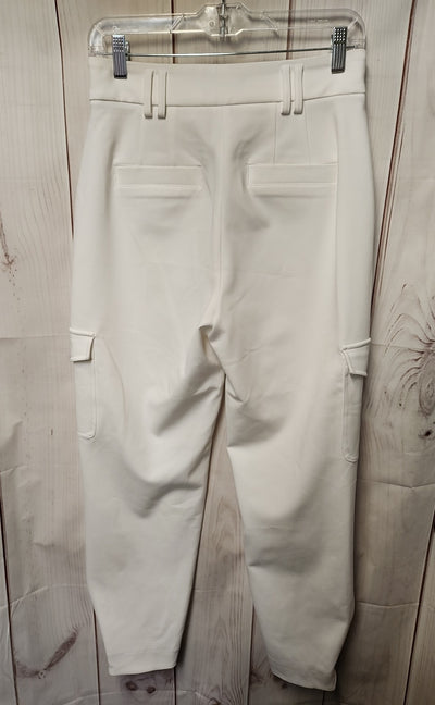 Express Women's Size 6 White Pants Ankle Super High Rise