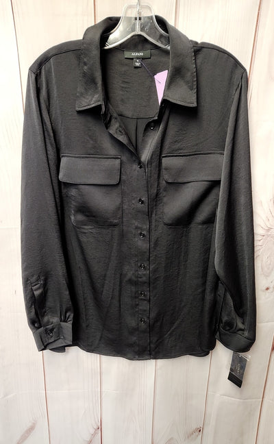 NWT Alfani Women's Size 1X Black Long Sleeve Top