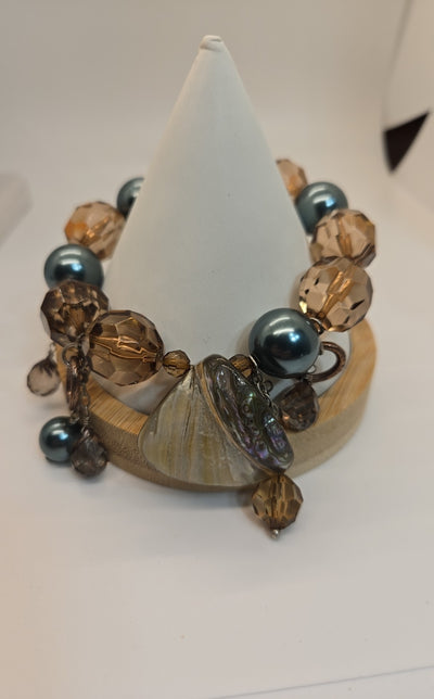 Pink & Blue Beaded Bracelet