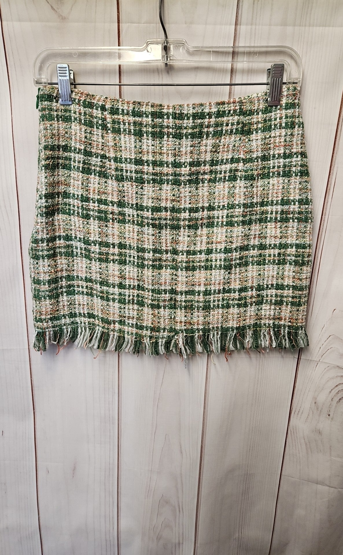 NWT Bobbles & Lace Women's Size S Cher Green Boucle Skirt