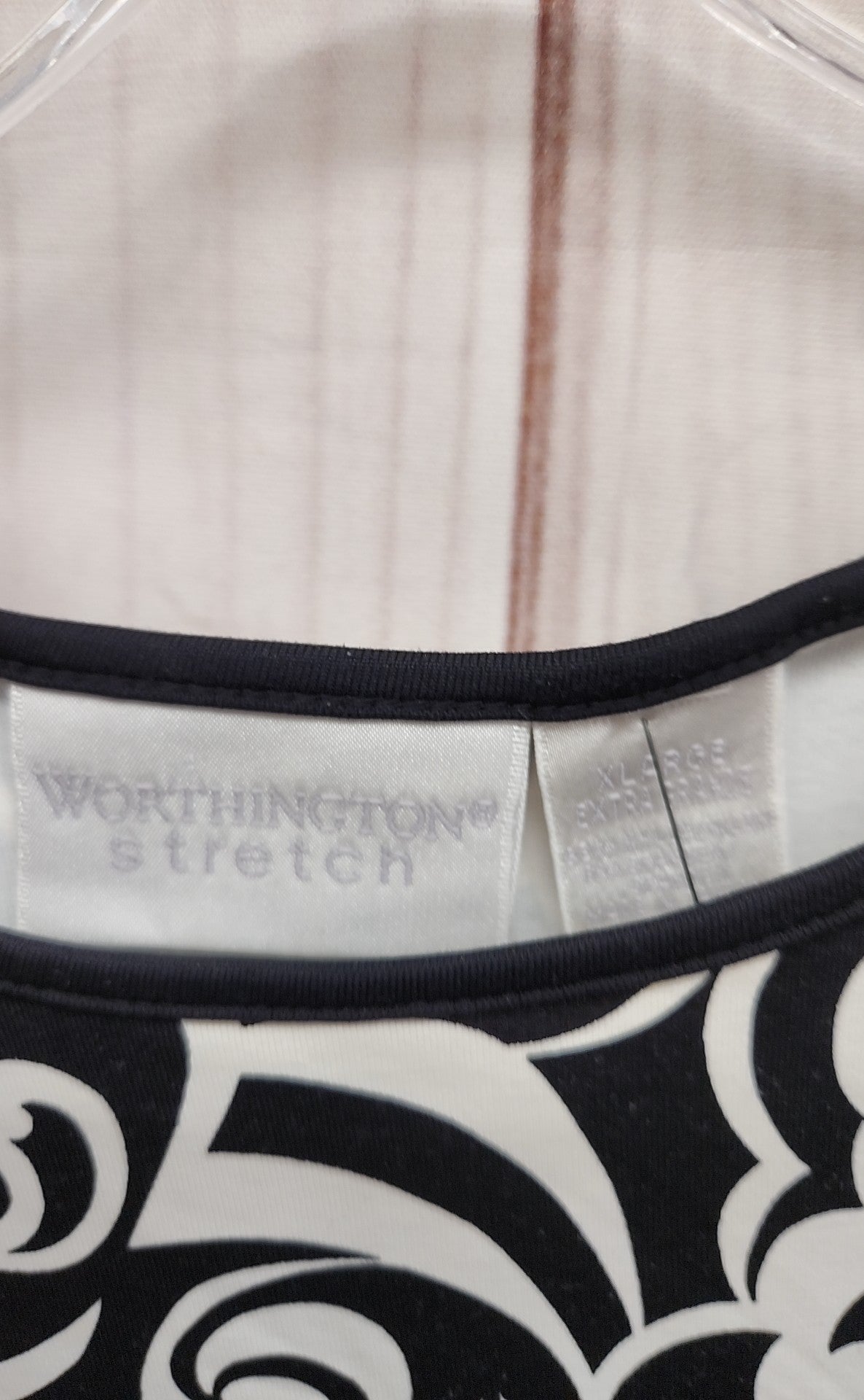 Worthington Women's Size XL Black Short Sleeve Top