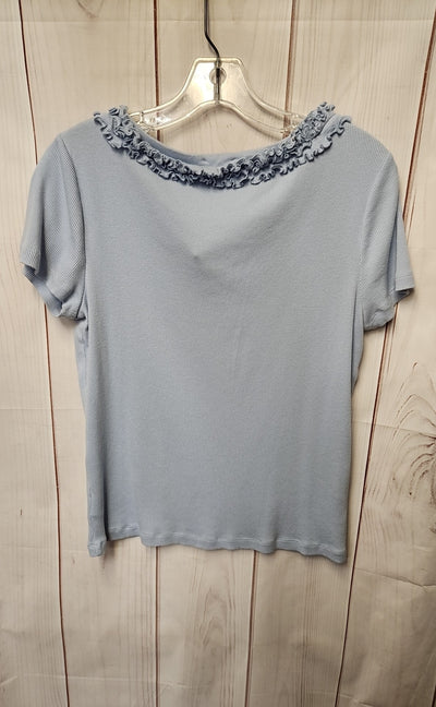 Talbots Women's Size M Blue Short Sleeve Top