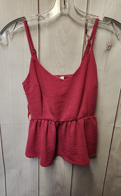 Monteau Women's Size S Pink Sleeveless Top