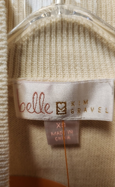 Belle by Kim Gravel Women's Size XS Cream Knit Sleeveless Top