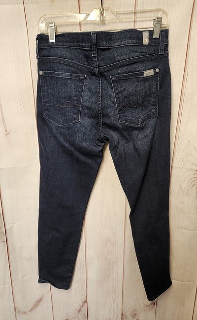 7 For All Mankind Women's Size 29 (7-8) Blue Jeans Cropped Gwenevere