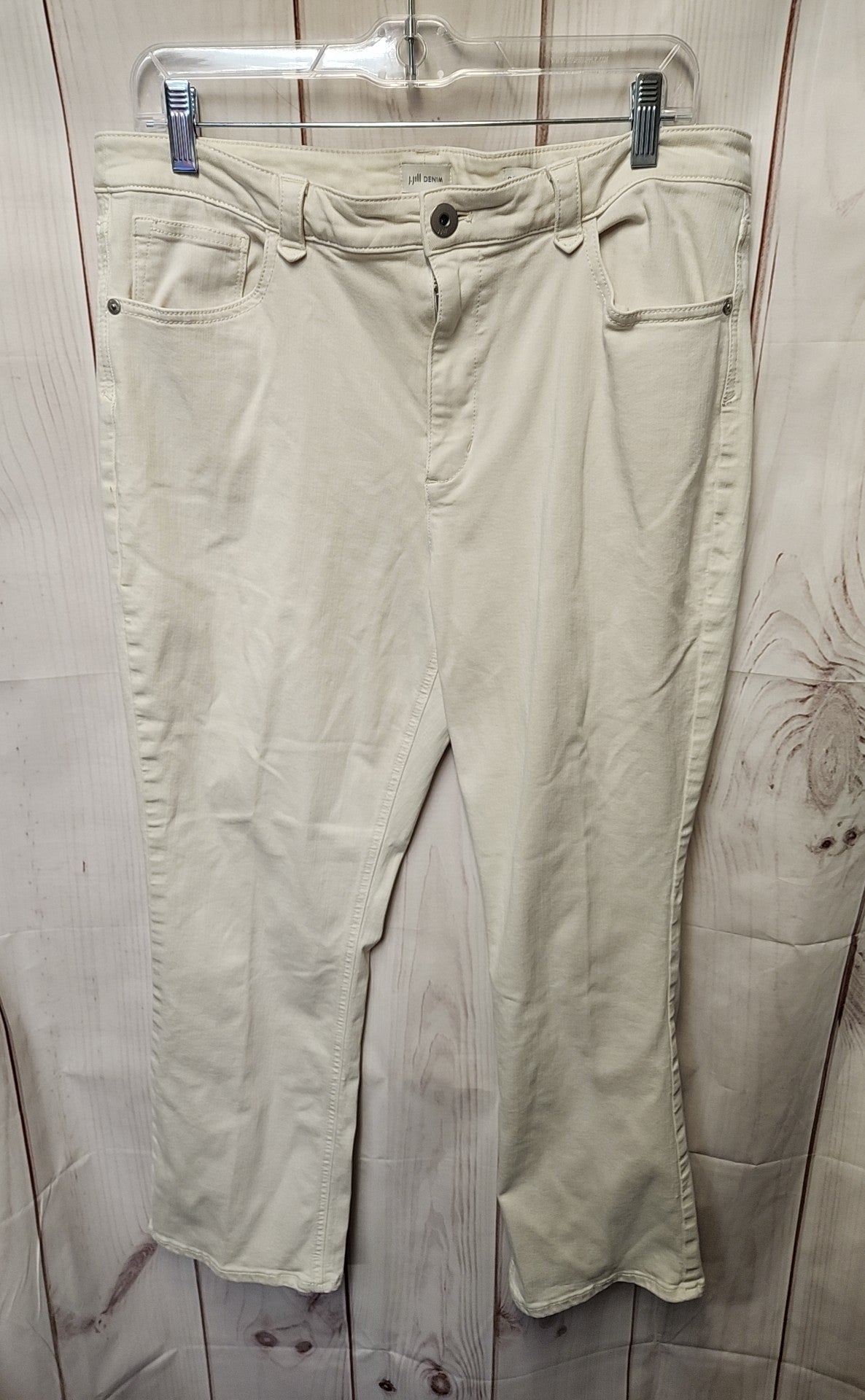 J Jill Women's Size 32 (13-14) White Jeans Demi Boot Cut Ankle