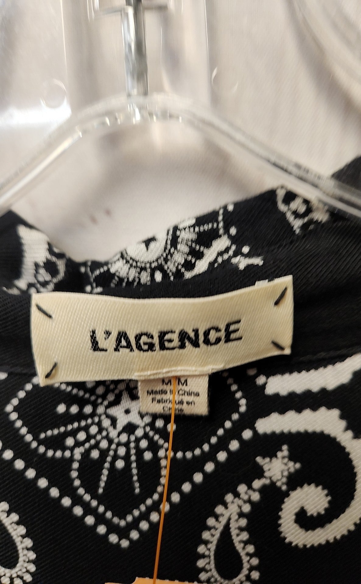 L'agence Women's Size M Black Long Sleeve Top