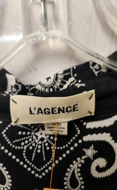 L'agence Women's Size M Black Long Sleeve Top