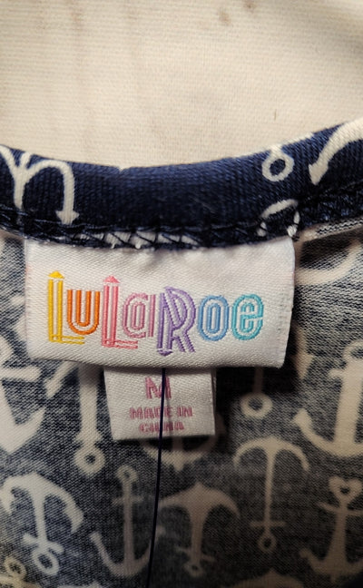 NWT Lularoe Women's Size M Red & Blue 3/4 Sleeve Top