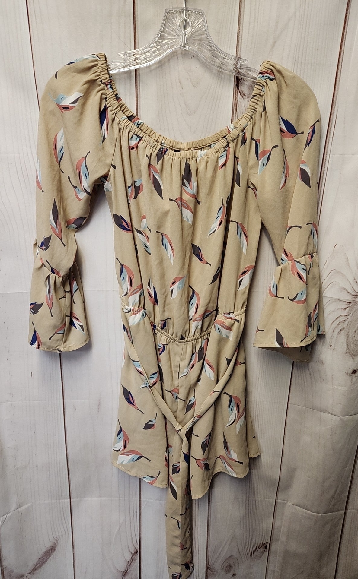 Design Lab Women's Size S Beige Romper
