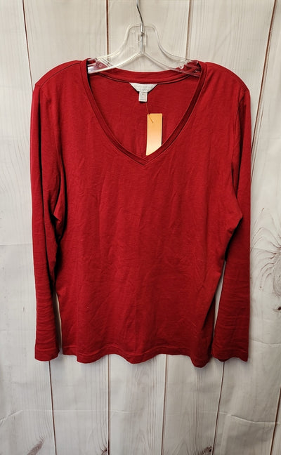 Charter Club Women's Size M Red Long Sleeve Top