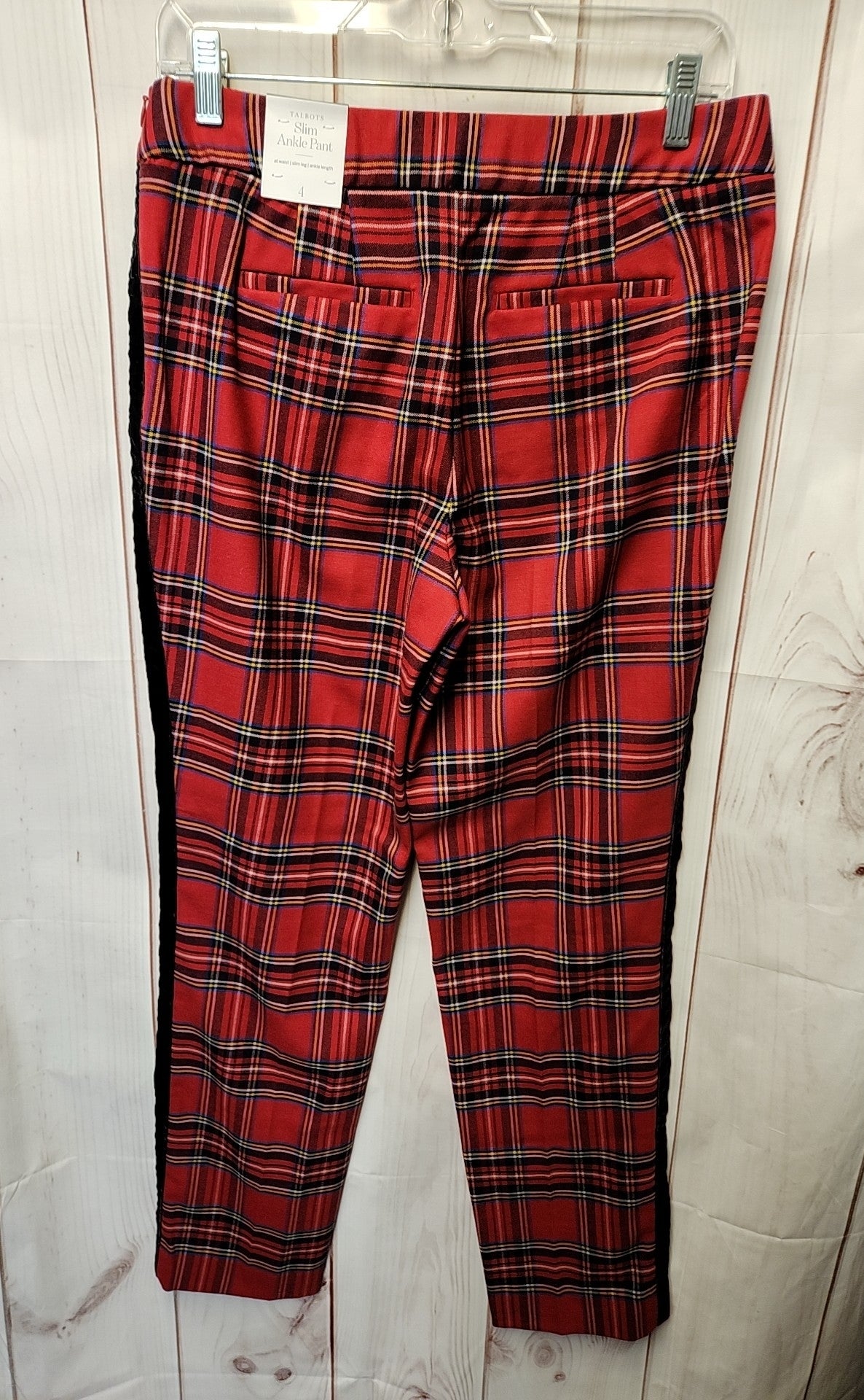 NWT Talbots Women's Size 4 Red Pants Slim Ankle Pant
