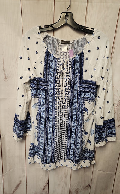 Tommy Bahama Women's Size S White & Blue Floral Cover-Up