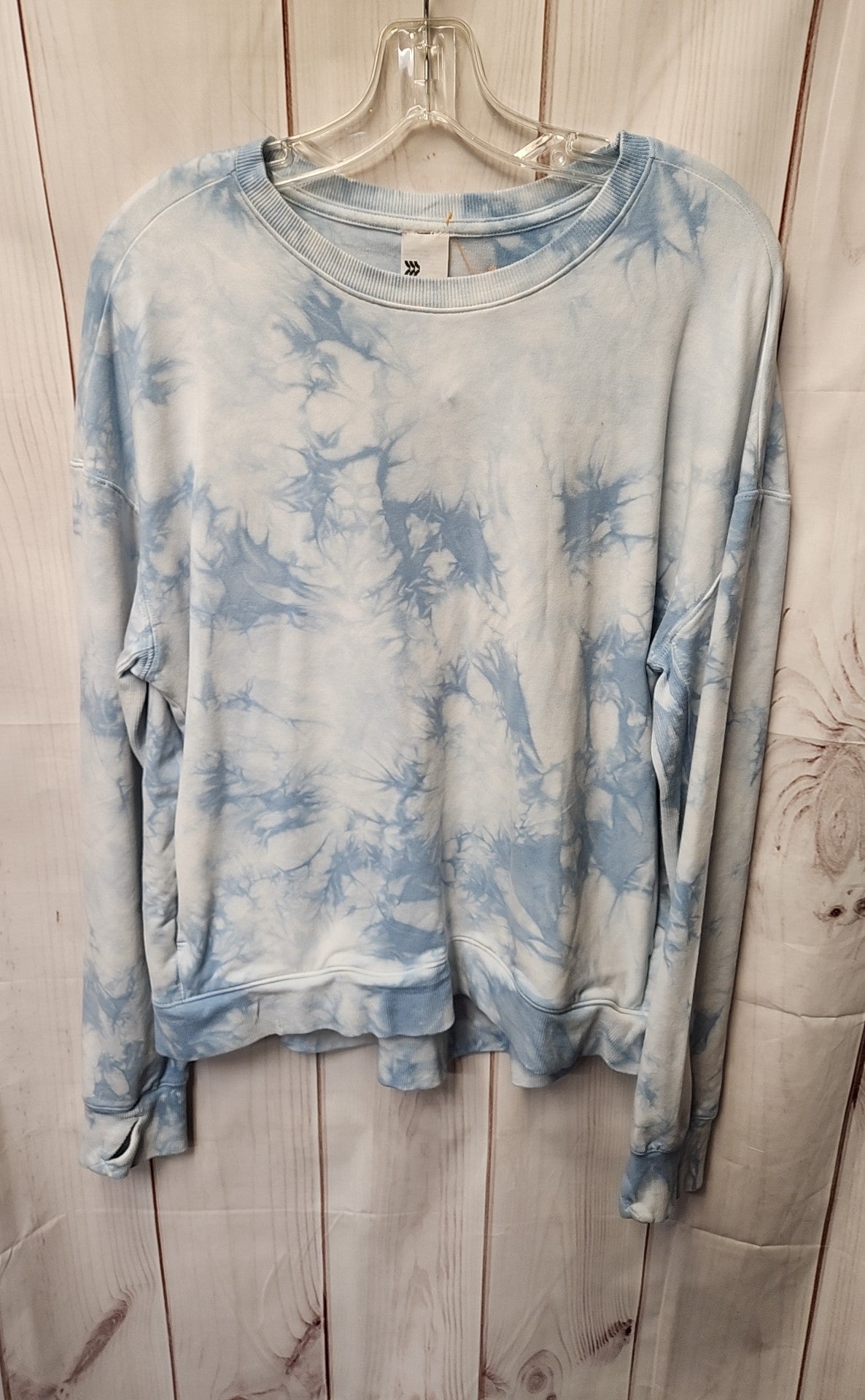 All in Motion Women's Size L White & Blue Tie Dye Sweatshirt