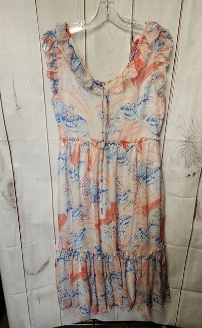 NWT Suzanne Betro Women's Size M Peach Floral Dress