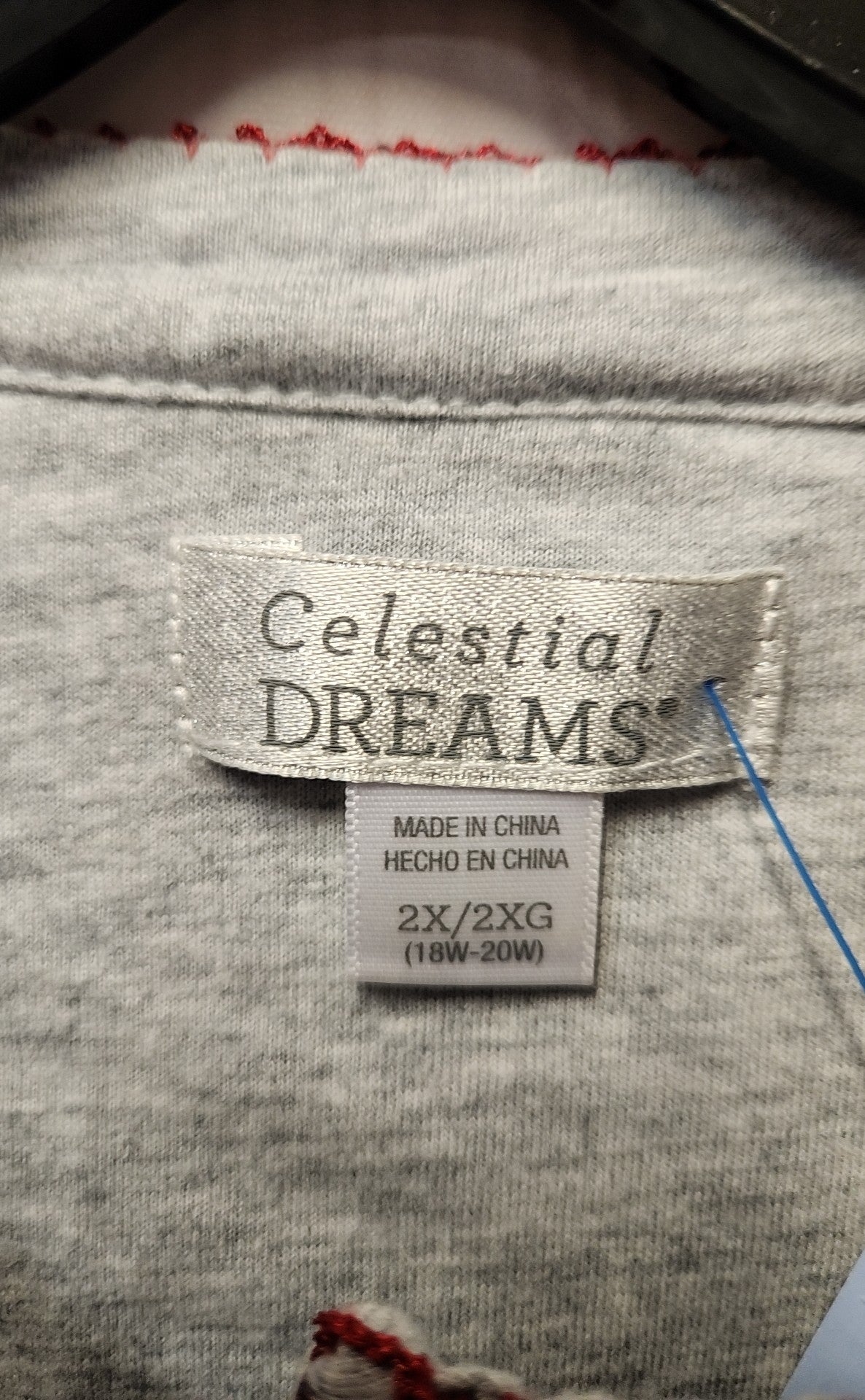 Celestial Dreams Women's Size 2X Gray Nightgown