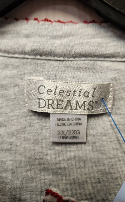 Celestial Dreams Women's Size 2X Gray Nightgown