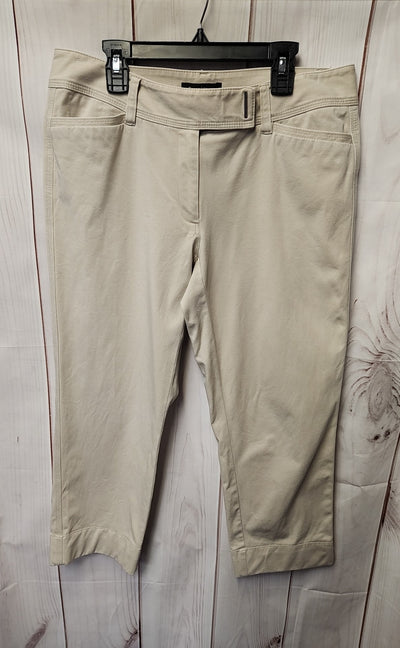 White House Black Market Women's Size 8 Beige Pants Slim Crop