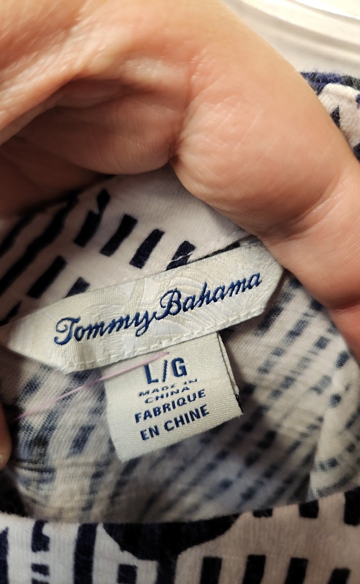Tommy Bahama Women's Size L White & Blue Floral Dress