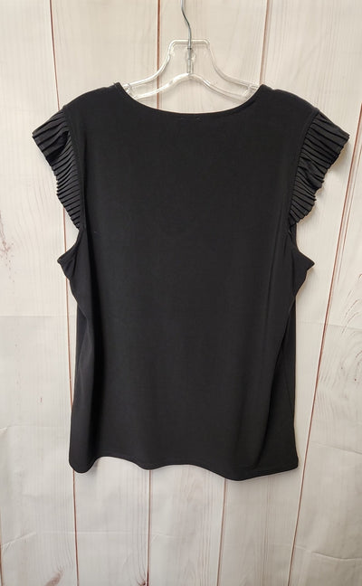 Anne Klein Women's Size M Black Short Sleeve Top