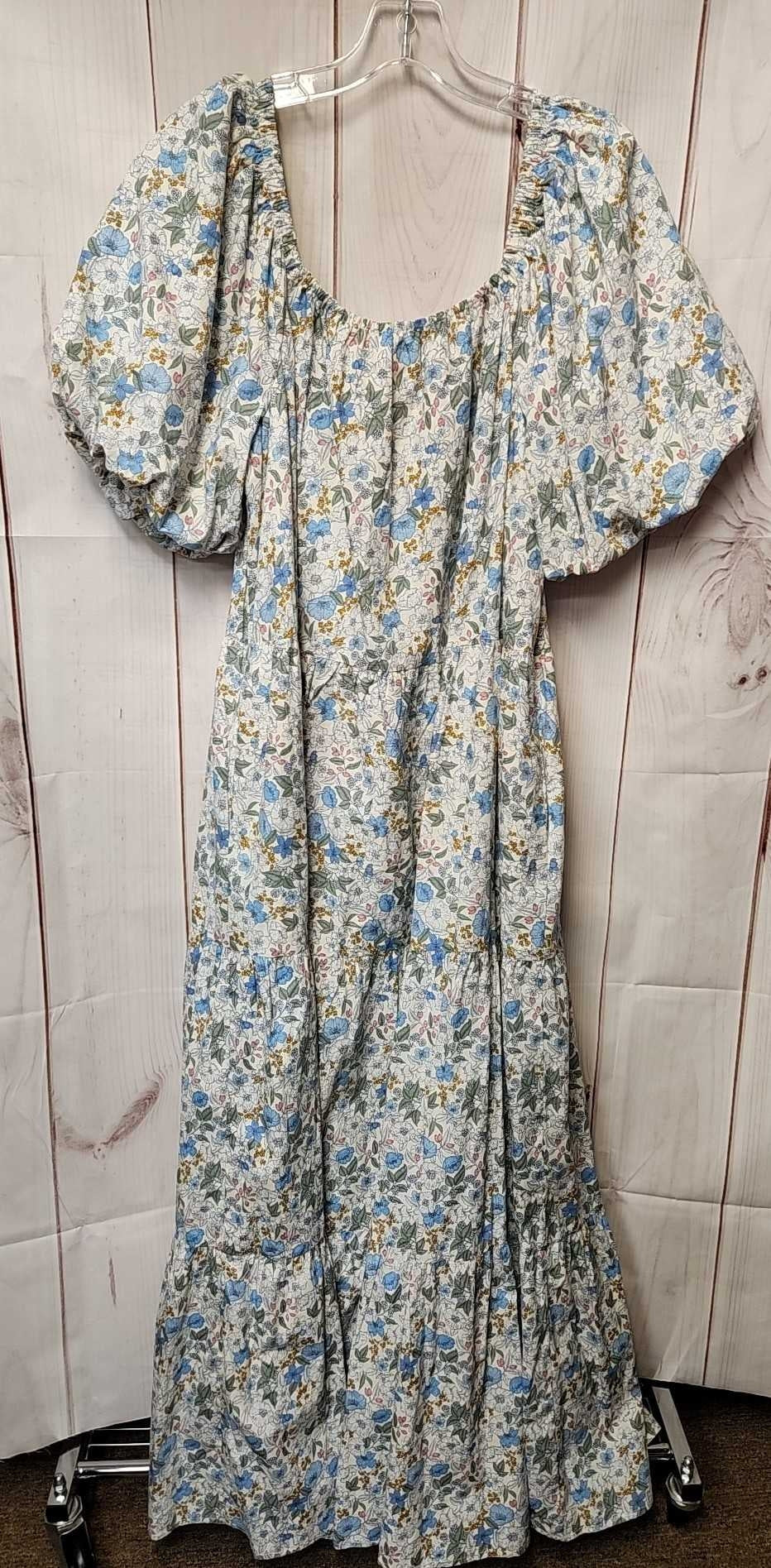 Tuckernuck Hyacinth House Women's Size L White Floral Dress